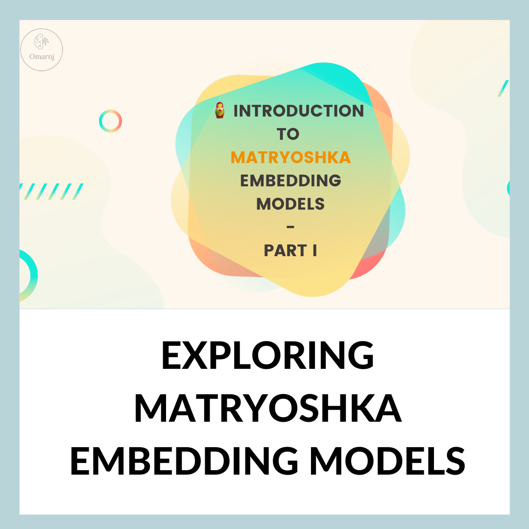 Exploring Matryoshka Embedding Models | PART I